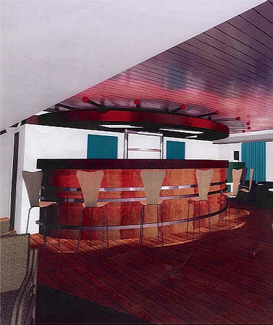 Bar design for cruise ship